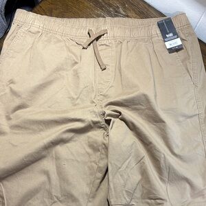Men’s Tan Drawstring Casual Jogger Pants